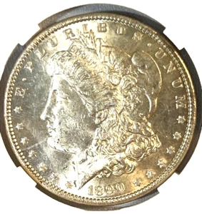 1890 P Morgan Silver Dollar - Choice BU - White Coin - Free Shipping - Picture 1 of 4