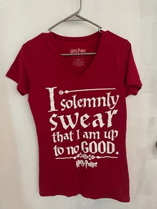 I Solemnly Swear That I Am Up To No Good Harry Potter Red XL Tshirt size 16 - Picture 1 of 3