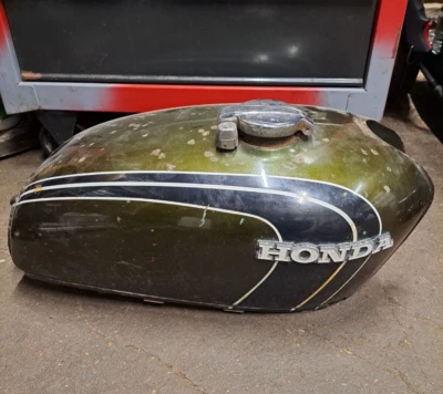 Honda CB350 1972 de colección tanque de gasolina verde OEM Foto 1 de 4