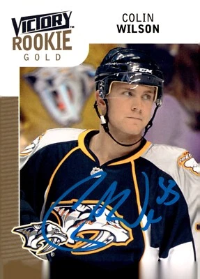Colin Wilson - Signed 2009-10 Upper Deck Series 2 Victory Gold Rookie Card #315 - Image 1 of 2