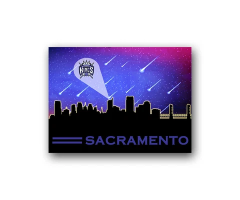 Sacramento Kings Poster City Skyline Art Print Man Cave Decor 12x16" Cover