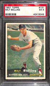 1957 TOPPS #131 MILT BOLLING PSA 5 40418349
