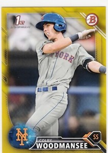 2016 Bowman Draft Gold Paper #BD-86 Colby Woodmansee Mets 42/50