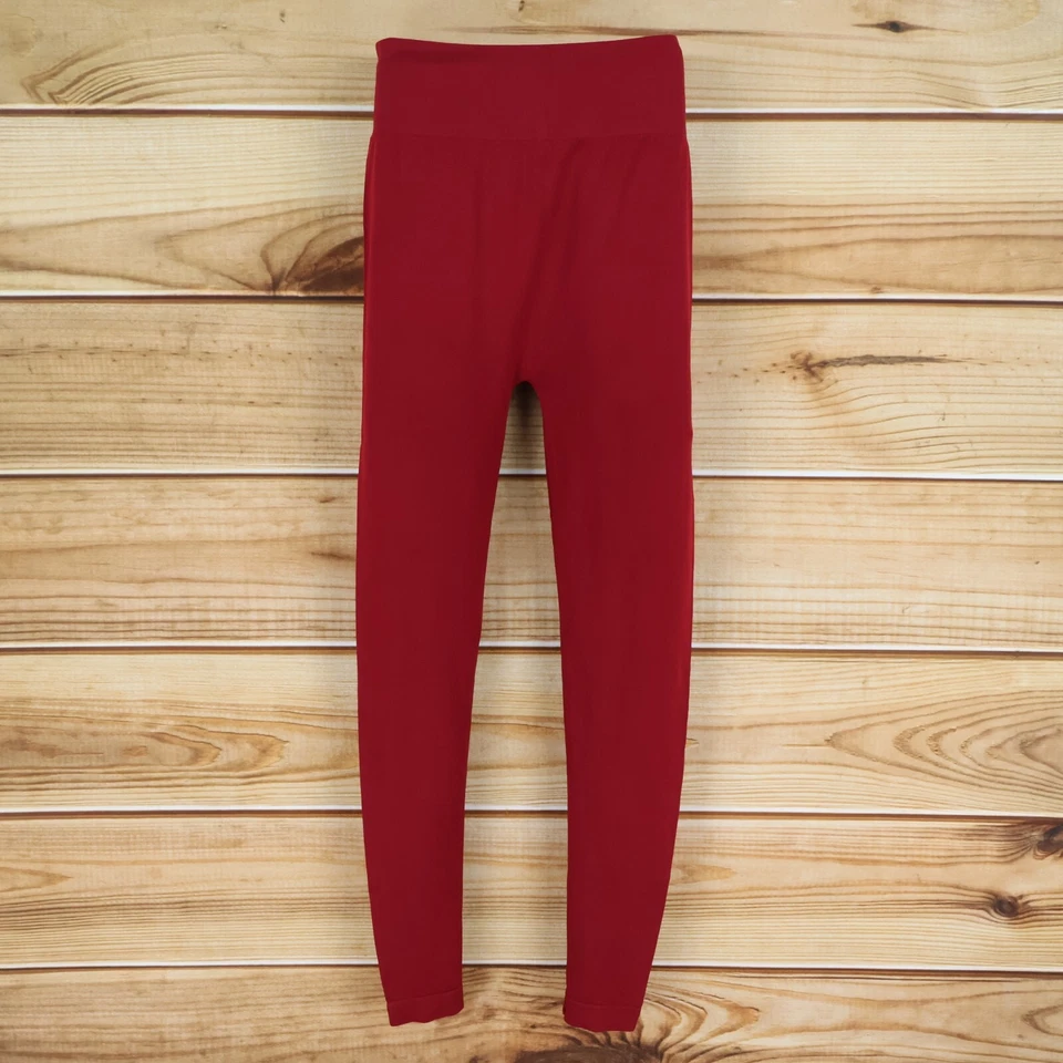 Nuevo Mixto Leggings Mujer Talla Única Rojo Poliéster Elastizado tiro alto Cómodo Suave Foto 1 de 4