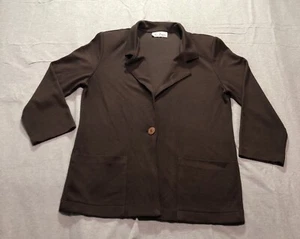Lisa Josephs Blazer Women's L Office Business Lounge Feminine Chocolate Brown - Afbeelding 1 van 8