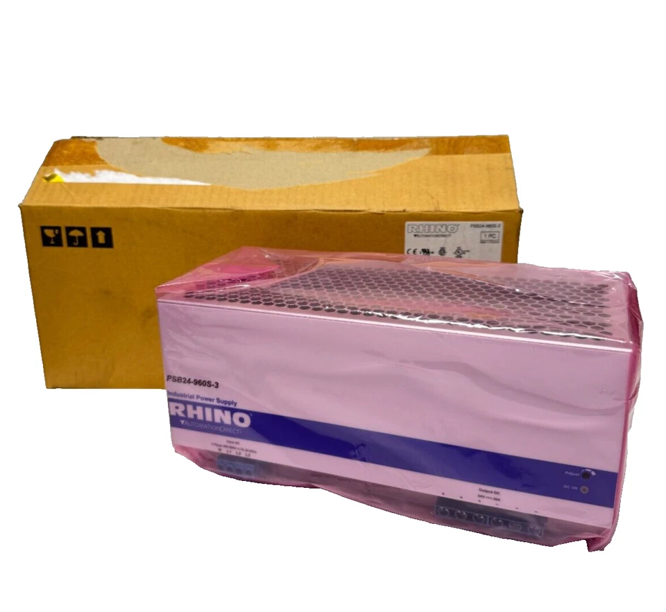 RHINO PSB24-960S-3 Power Supply, 3 PH 480VAC Input, 24 VDC @ 40A/960W Output - Image 1 of 4