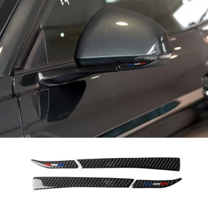 Soft Carbon Fiber Side Rearview Mirror Mouldings Trim For Ford Mustang 2015-2022 - Picture 1 of 10