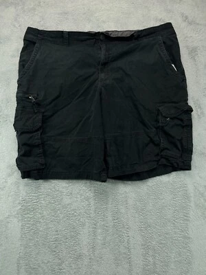 George Mens 44 Black Cargo Shorts Flat Twill 10 Inseam Cargo Pockets Workwear - Image 1 of 4