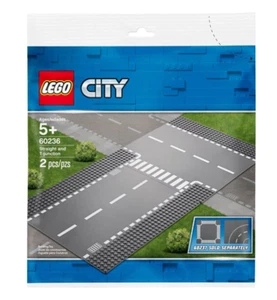 LEGO® City 60236 - Cruce recto y en T / Straight & T-Junction ++ NUEVO & EMBALAJE ORIGINAL ++ - Imagen 1 de 4