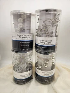 Set of 4 Different designs of LED String Light, 18 Light Per String - Battery-Op - Picture 1 of 3