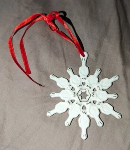 Lenox The Twelve 12 Days Of Christmas Snowflake Ornament 12 Drummers Drumming - Picture 1 of 3