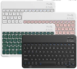 Teclado Bluetooth inalámbrico recargable puerto tipo C para Android Windows Macbook - Imagen 1 de 20