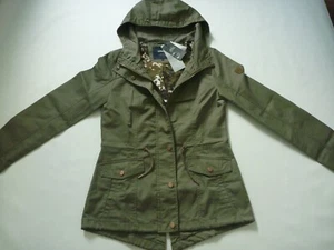 ONLY Damen Jacke Parka Mantel NEU Größe S olivgrün gefüttert Camouflage-Futter - Bild 1 von 11