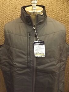 NEW NOS Reversible Grey Black Thermathin Outdoor Vest Mens 3XL Water Repellent