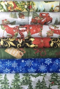 Lagenlook Kuchen 10x10 14 Stück Weihnachtsstoff 100% Baumwolle Duplikate - Bild 1 von 8