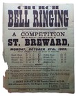 1901 SAINT BREWARD, CORNWALL Campanology CHURCH BELLS RINGING COMPETITION St.