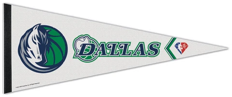 DALLAS MAVERICKS Retro City Edition NBA 75th Anniversary Premium Felt PENNANT Cover