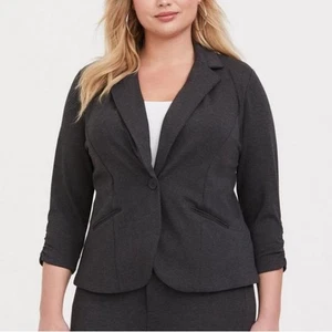 Chaqueta Blazer Torrid Gris Studio Ponte Ajuste A Medida 2X 11269061 - Imagen 1 de 14