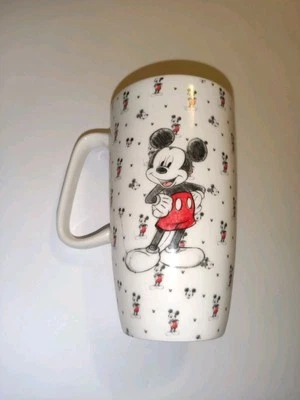 Disney Mickey Mouse Coffee Ceramic Mug Tall Latte Glass - Image 1 of 4