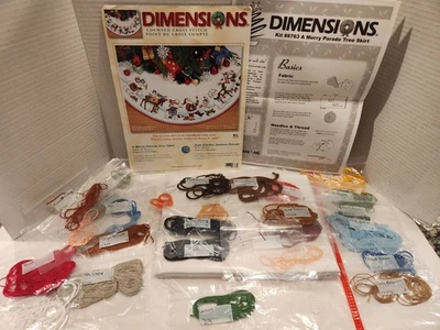 Dimensions Vintage A Merry Parade Tree  Skirt Counted Cross Stitch Kit *read* - Image 1 of 4
