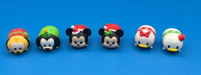 Lote de 6 bonecos de vinil Disney Tsum Tsum Natal - Mickey Minnie Pateta Pluto - Imagem 1 de 3