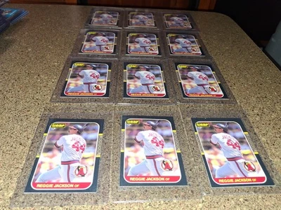 LOT OF 12 1987 LEAF BB #201 REGGIE JACKSON - Image 1 of 4