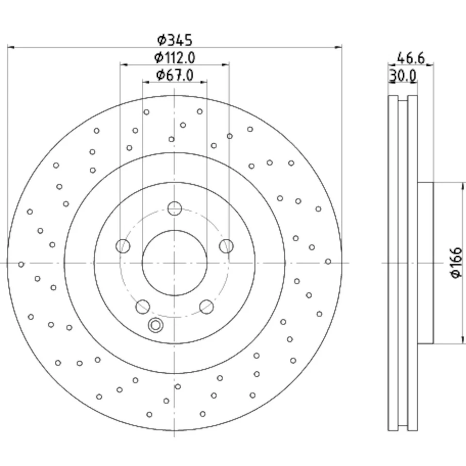 Ротор дискового тормоза Hella Pagid 355110132 - Изображение 1 из 4