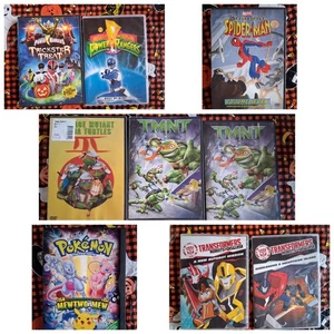 Kinder Film DVD Lot TMNT Power Rangers Pokémon Transformers Spiderman - Bild 1 von 7