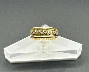 18 Karat Gold handgeflochtenes Band dreifarbig Gold 9 g 9 mm Größe 8,5 kein Altgold - Bild 1 von 6
