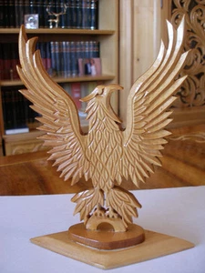 EAGLE______CARVED WOOD SCULPTURE by STELICA COVACI !!!! - Picture 1 of 1