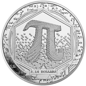 Silbermünze 1 oz Silber 999 Salomon Islands 2023 Zahl Pi Number Pi ST / BU - Bild 1 von 8