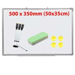 Whiteboard Magnetic Small Large White Board Dry Wipe Office School Home Notice.. - Picture 1 of 2