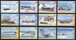 BRITISH ANTARCTIC TERRITORY 2003 RESEARCH BASES & POSTMARKS SET OF 12 MNH - Picture 1 of 1