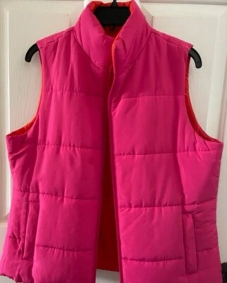 Abrigo chaqueta chaleco reversible Merona para mujer - rosa + naranja - talla L - ¡ENVÍO GRATUITO! Foto 1 de 4