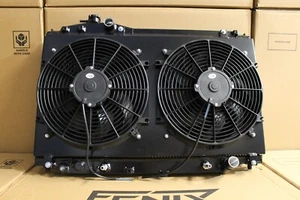 Fits Toyota Soarer 1JZ-GTE FENIX Alloy Radiator Stealth Series & Fan Shroud Kit - Picture 1 of 8