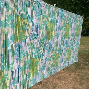 Blau grün Polsterstoff 2,5 Yards Patchwork bedruckt Falten Blumen Polyester - Bild 1 von 11