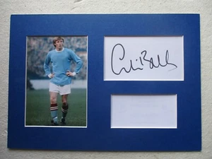COLIN BELL MANCHESTER CITY GENUINE SIGNED A4 MOUNTED CARD & PHOTO DISPLAY - COA - Picture 1 of 6