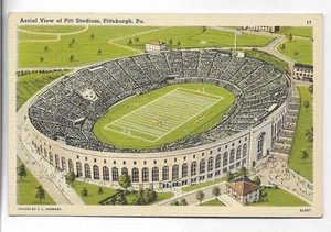 AERIAL VIEW OF PITT STADIUM~U OF PITTSBURGH,PA~PANTHER HEAD IN STANDS - Picture 1 of 1