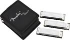 Fender Blues Deluxe Harmonica PACK OF 3 with Case - Keys C, G, A