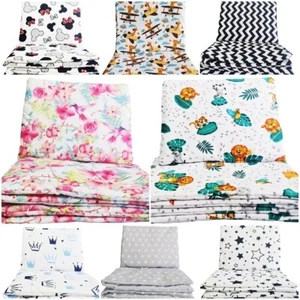 2 or 4 pc pcs COT BEDDING SET DUVET QUILT PILLOW COVERS + FILLING Cot Bed Jungle - Picture 1 of 53