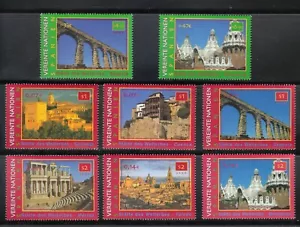 U.N. Vienna 2000 MNH Mi 317-324 Sc 279-281a-f World Heritage, Spain ** - Picture 1 of 1