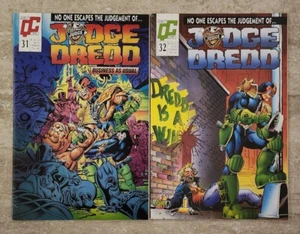 Lote de cómics de Judge Dredd #31 y #32 cómics de calidad 1989 cómics de ciencia ficción fina - Imagen 1 de 7