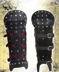 Medieval Leather Samurai Greaves - Leather Armor For Larp And Cosplay Armor