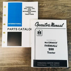 Farmall International 200 Tractor Parts Operators Manual Set Catalog Owners Book - Picture 1 of 10