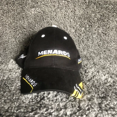 Sombrero de carreras Menards negro #11 Paul Menard correa trasera adulto ajustable bordado Foto 1 de 4