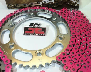 Aceite rápido rosa CBR600RA 2009-16. Kit de cadena y piñones EK X-Ring OEM o QA - Imagen 1 de 9