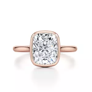 Anillo de diamantes de boda cojín de oro rosa 18k 1,20 quilates IGI GIA certificado cultivado en laboratorio - Imagen 1 de 9