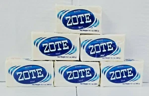 ZOTE Laundry Soap Washing Clothes 7oz Bars. Home Detergent Jabon Blanco (6 Pack) - Picture 1 of 1