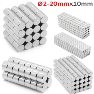30x Neodym Magnete 10mm Höhe Mini Runde Magneten Stark 2x10 4x10 6x10 15x10 - Bild 1 von 20