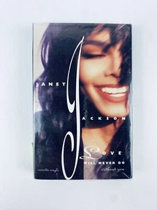 Janet Jackson Love Will Never Do Cassette Single Factory Sealed OOP HTF NOS - Foto 1 di 4